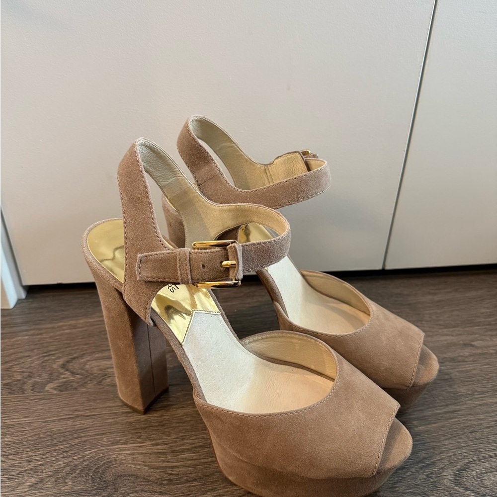 Michael Kors Beige Platform Heels